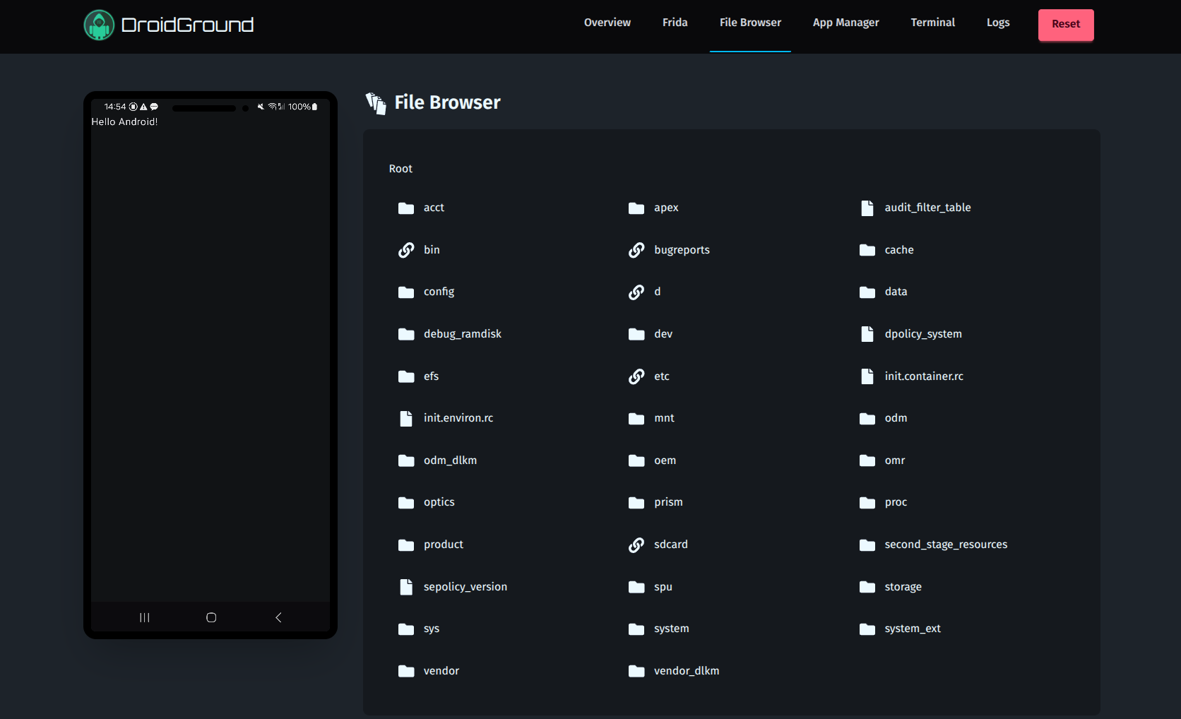 Screenshot File Browser