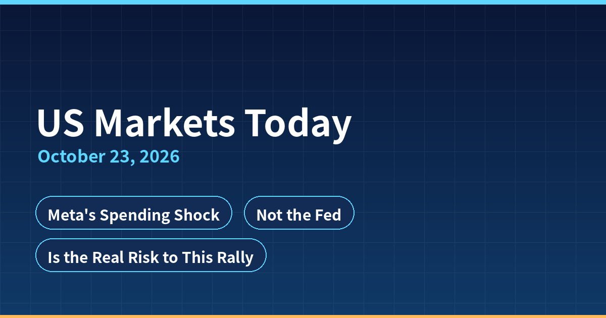 October 23, 2026 — US Stock Market Today: Meta's Spending Shock, Not ...