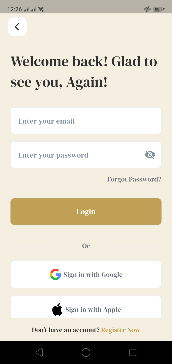 Login Screen