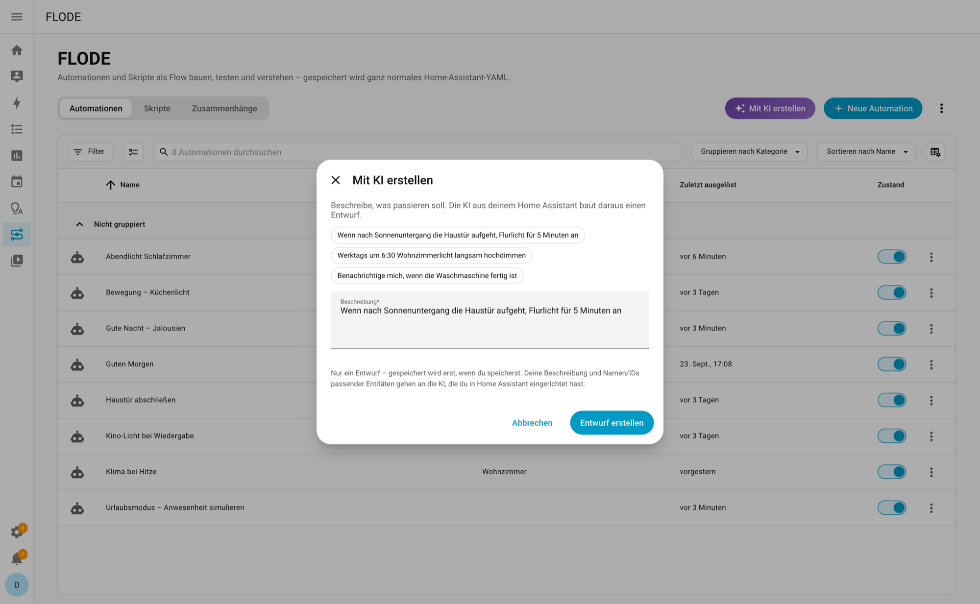 Describe an automation in a sentence and get a draft.
