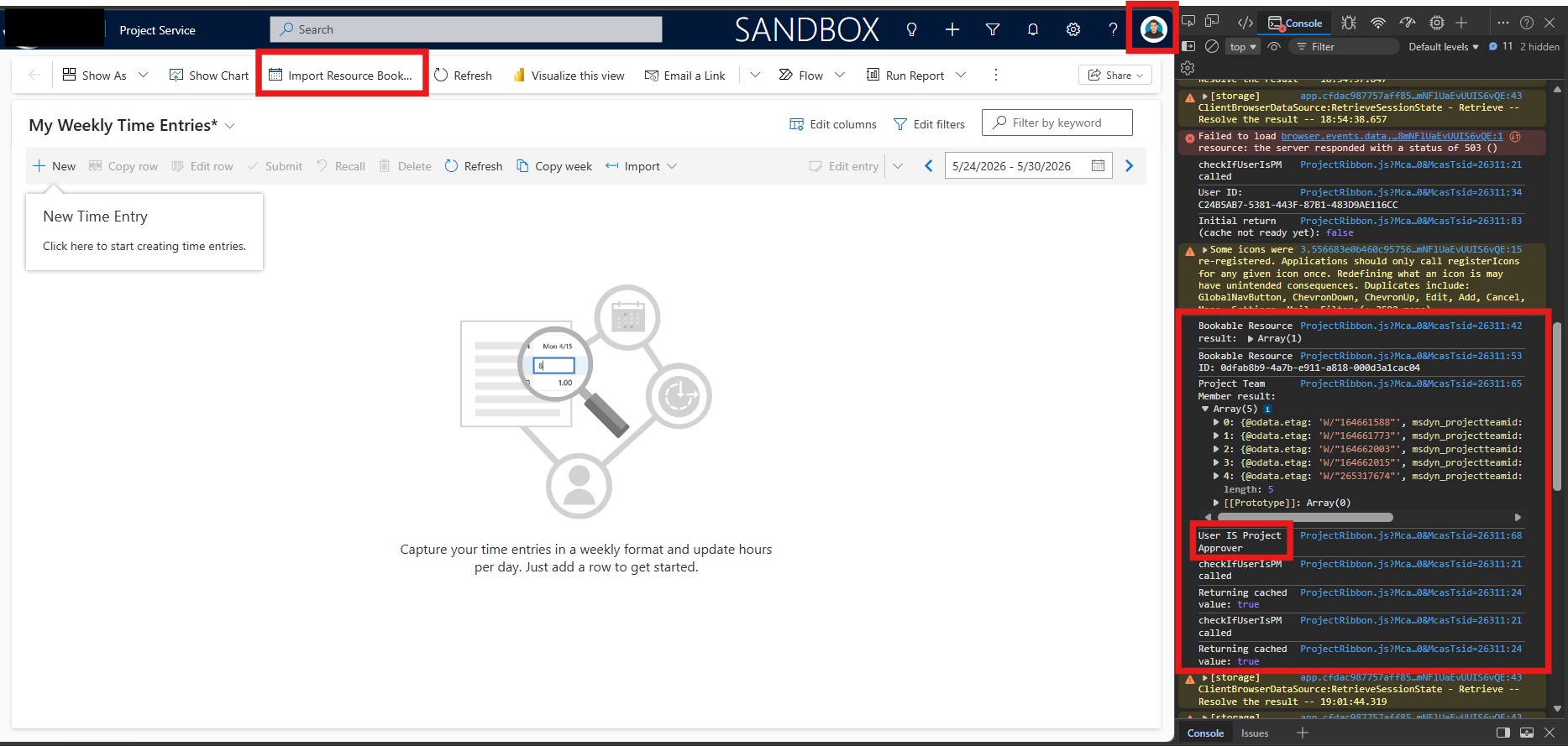 Dynamics 365 Project Operations Booking to Time Entry Import Flow