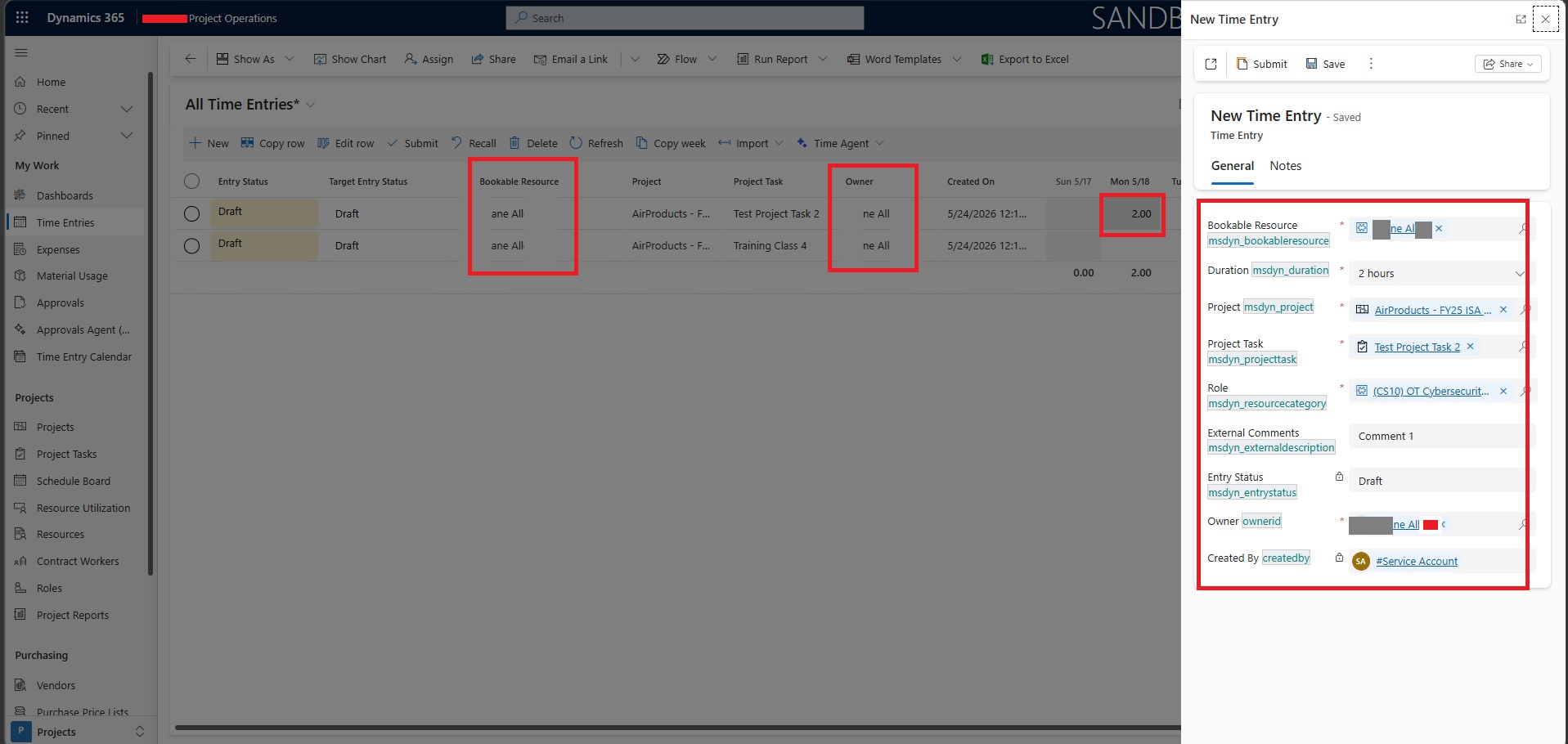 Dynamics 365 Project Operations Booking to Time Entry Import Flow