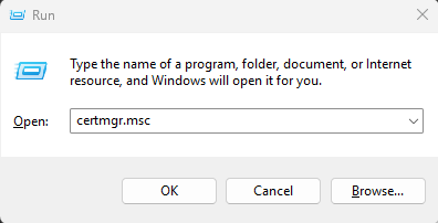 Launching Certificate Manager