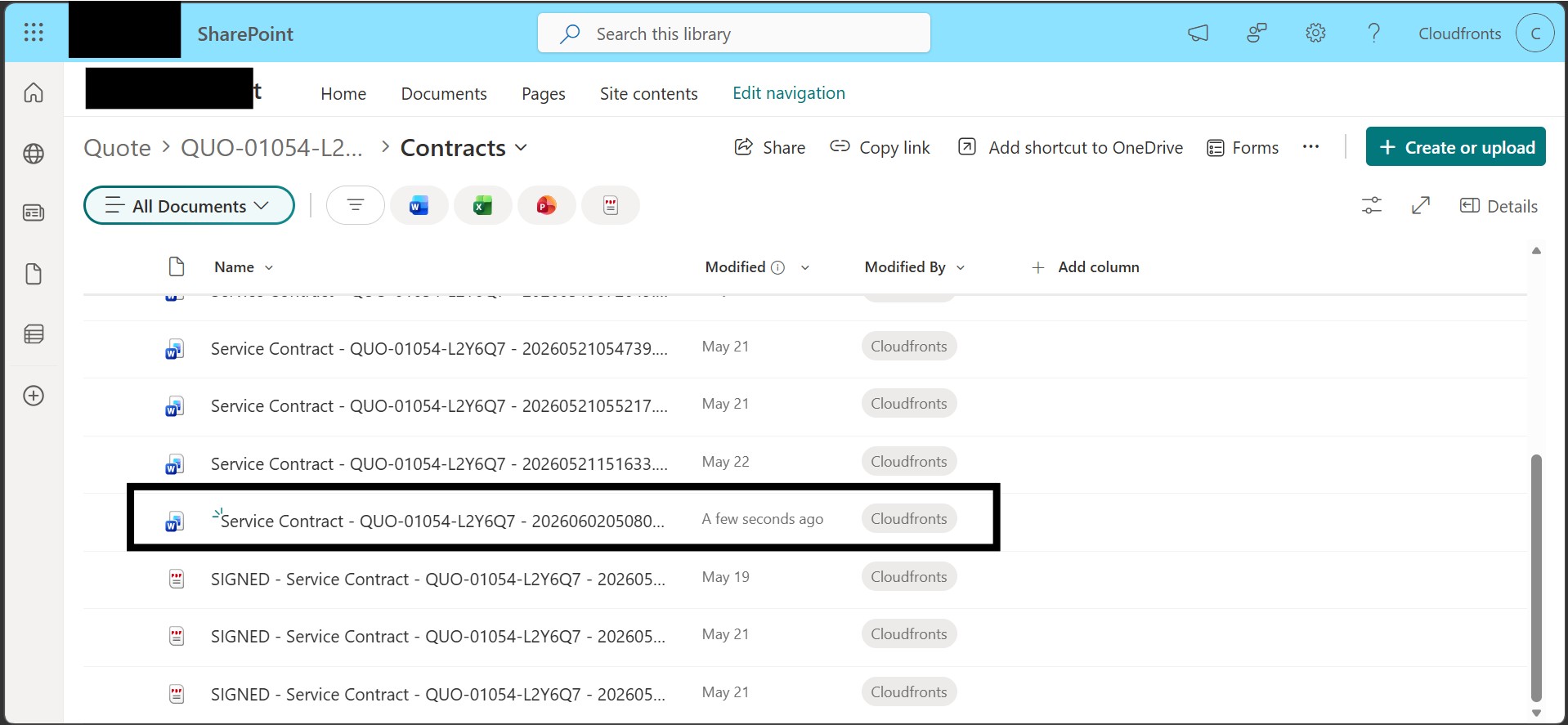 DocuSign Integration Screenshot