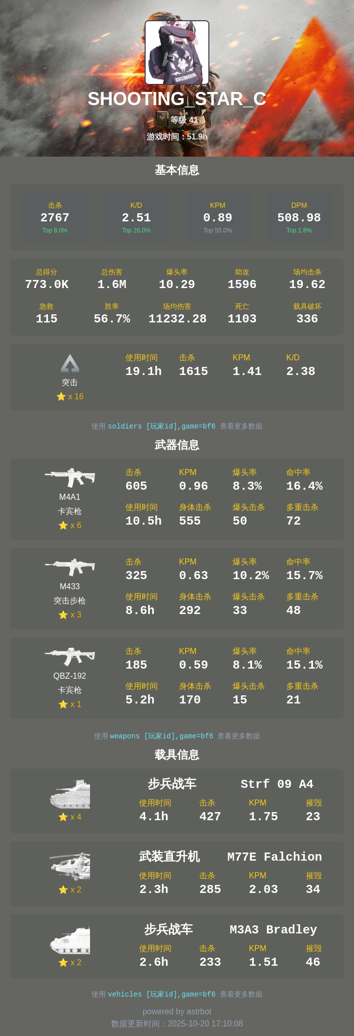 bf6战绩查询效果