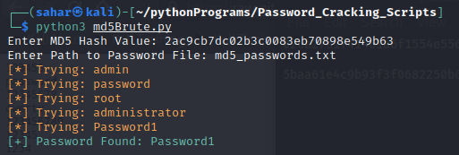 md5Brute Password