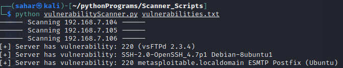 vulnerabilityScanner Screenshot