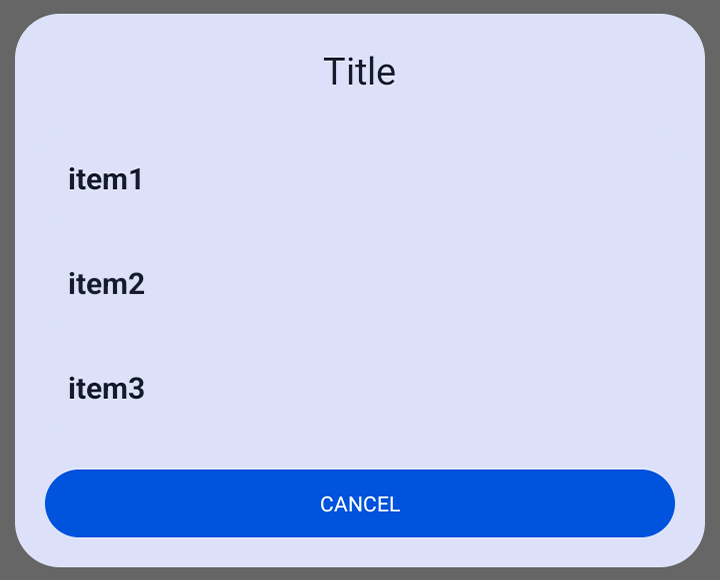 ListDialog example 1