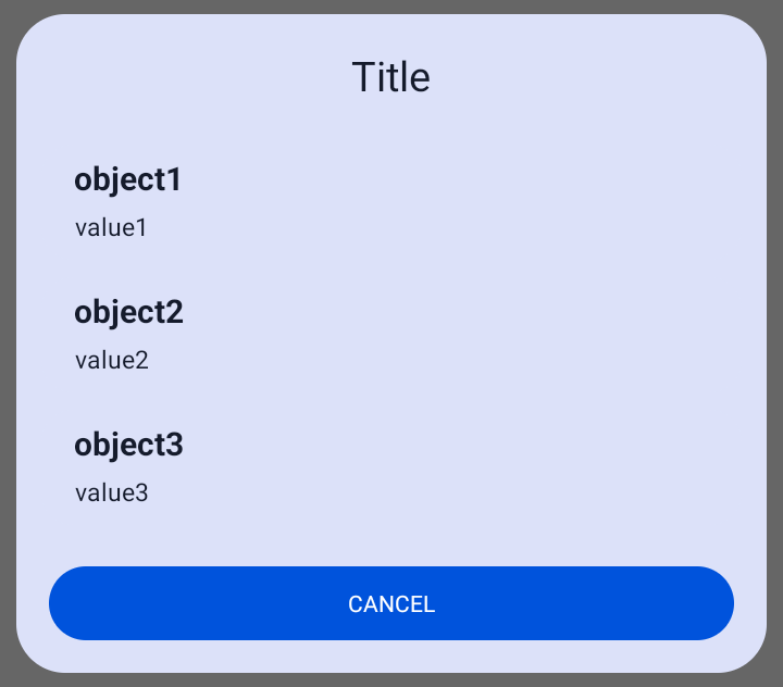 ListDialog example 3