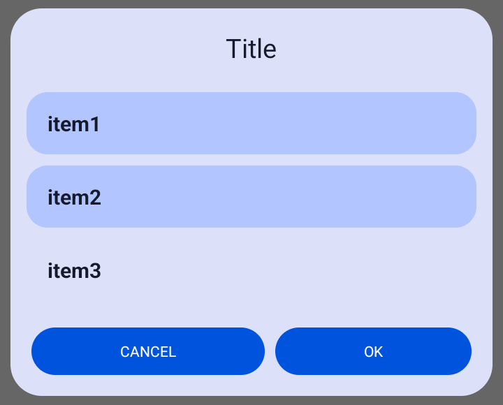 ListDialog example 4