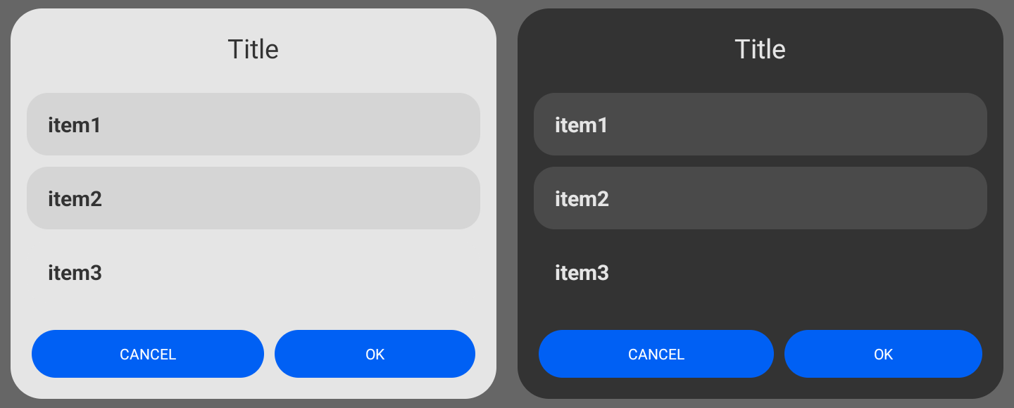 ListDialog oldTheme