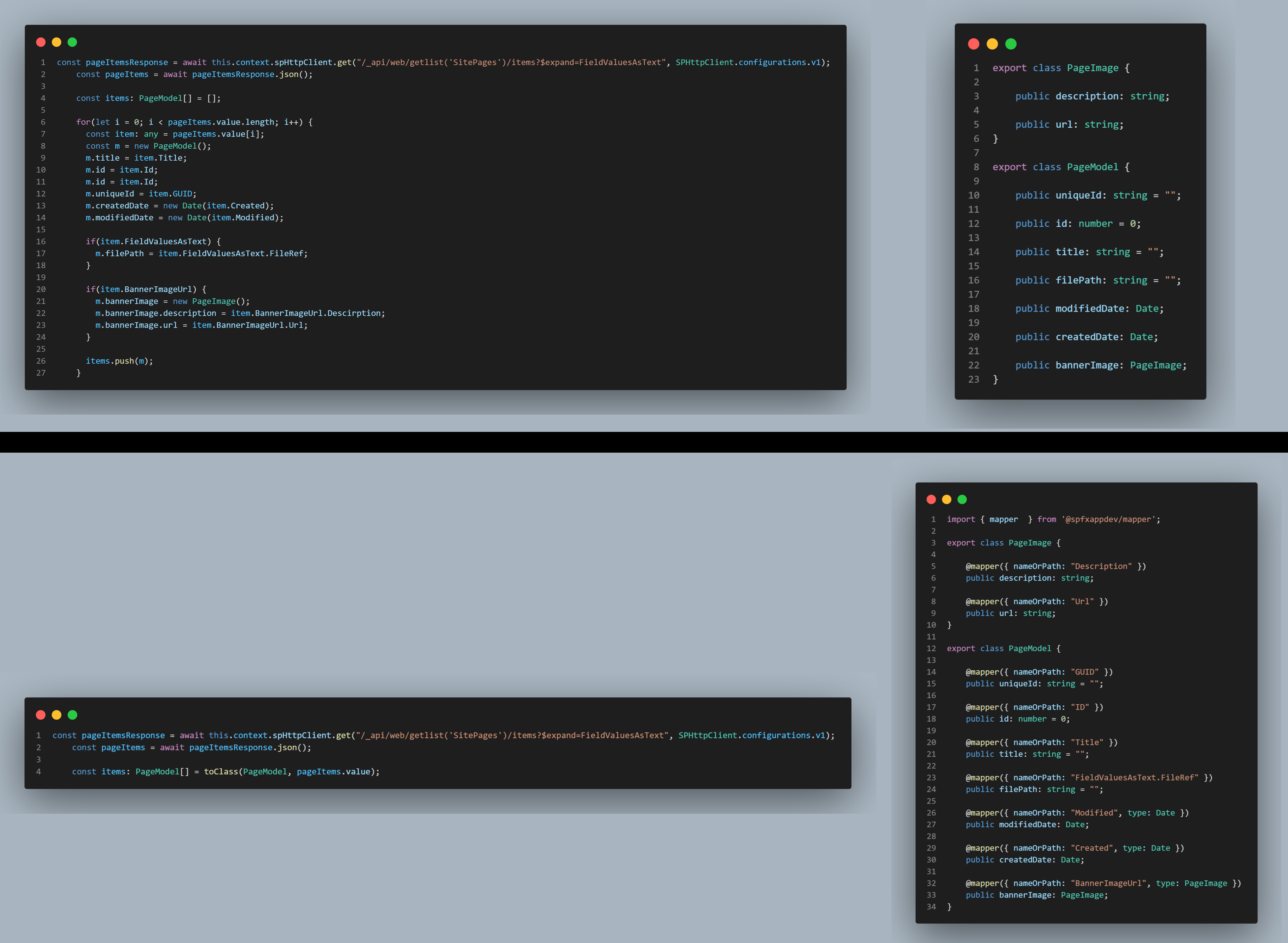 normal vs. mapper decorators