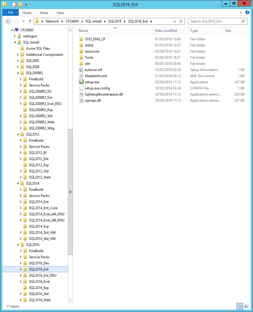 SQL Media Folders