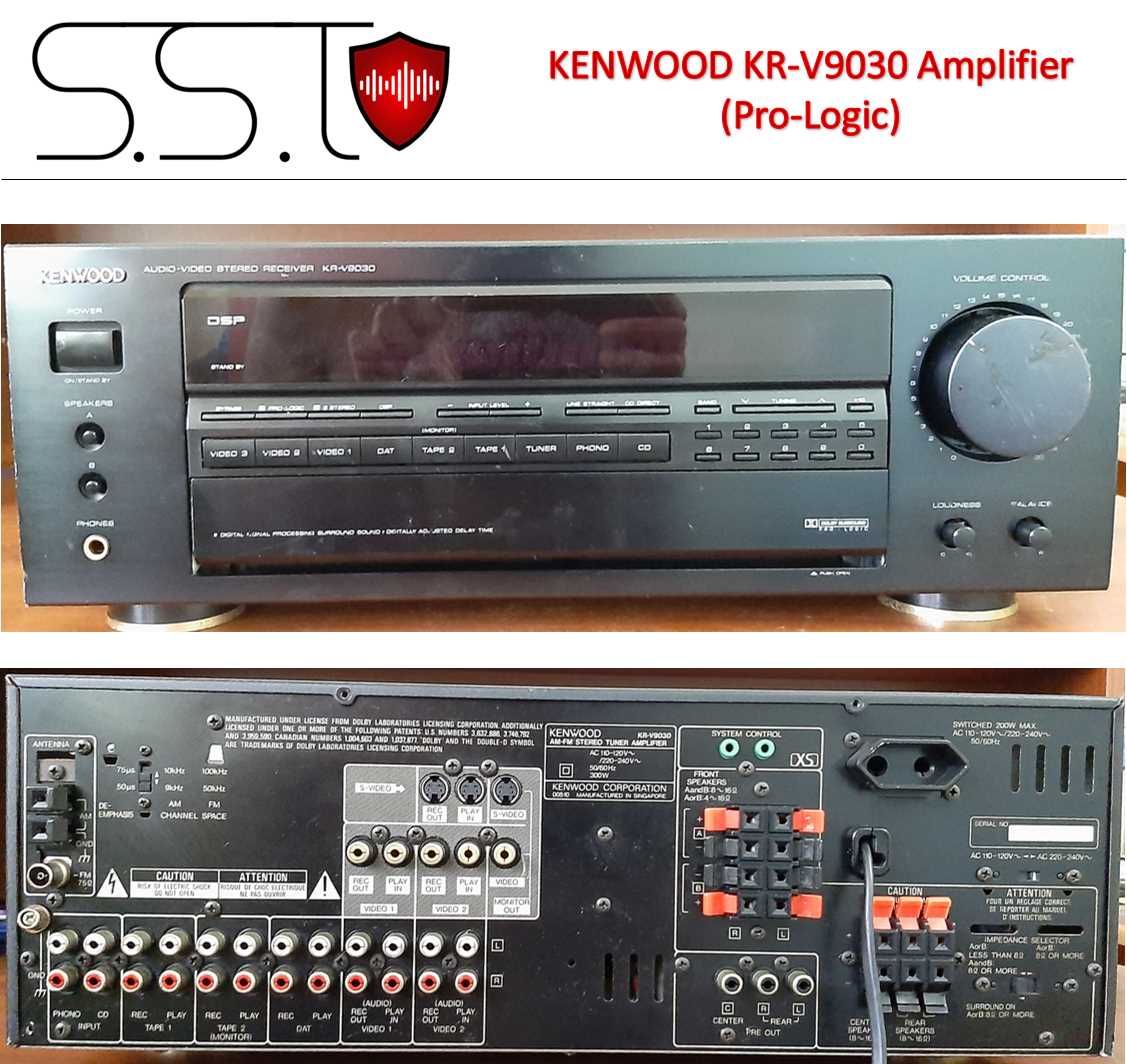 KENWOOD KR-V9030 Stereo Receiver (Dolby Pro-Logic) For Sale