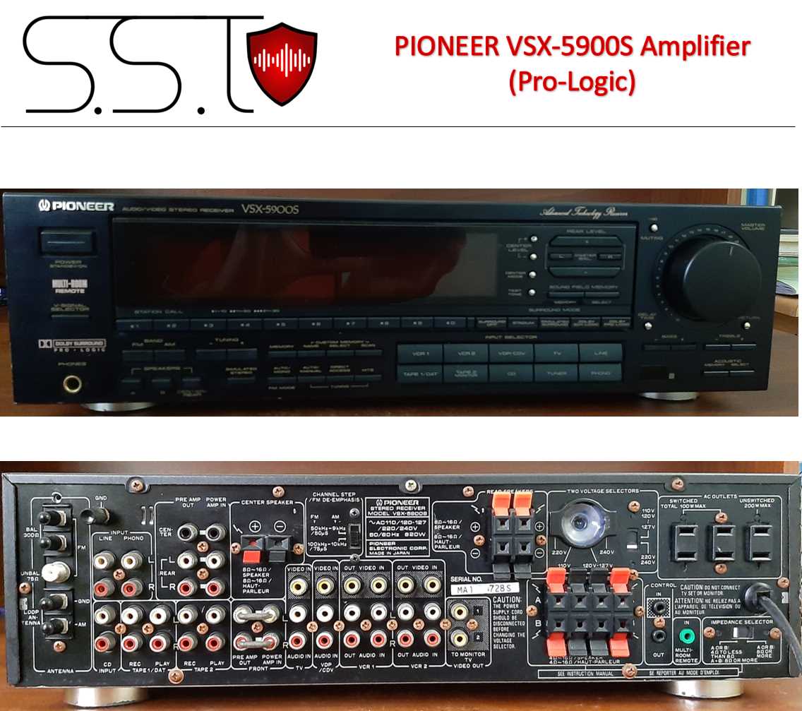 PIONEER VSX-5900S Stereo Receiver (Dolby Pro-Logic) For Sale