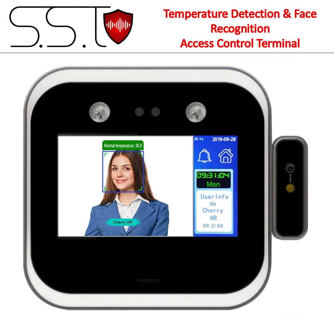 Non-contact Face Recognition Device RFID Card Palm Wrist Temperature Measurement Thermometer For Sale Sound And Safety Technologies Sri Lanka.