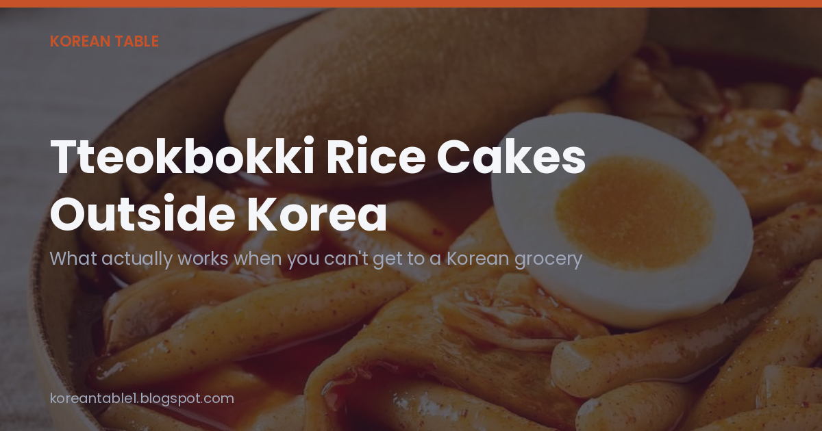 Tteokbokki Rice Cakes Outside Korea