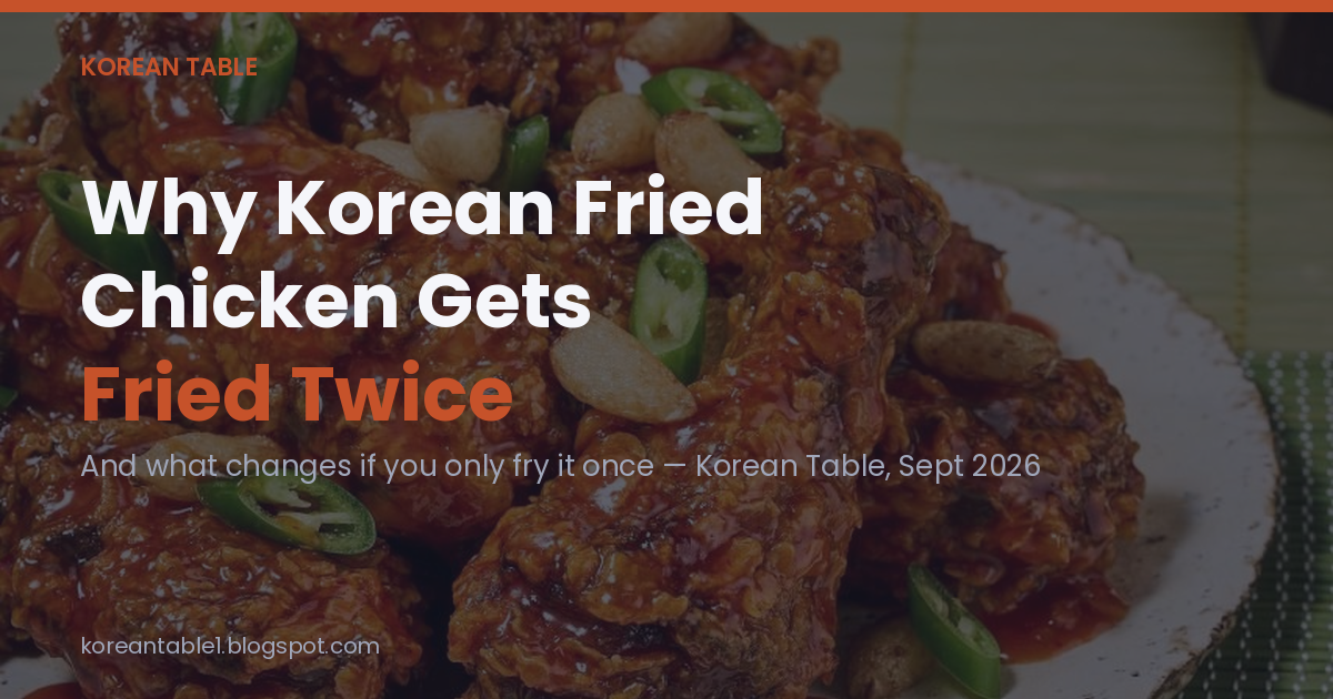 Title card: Why Korean Fried Chicken Gets Fried Twice, and what changes if you only fry it once.