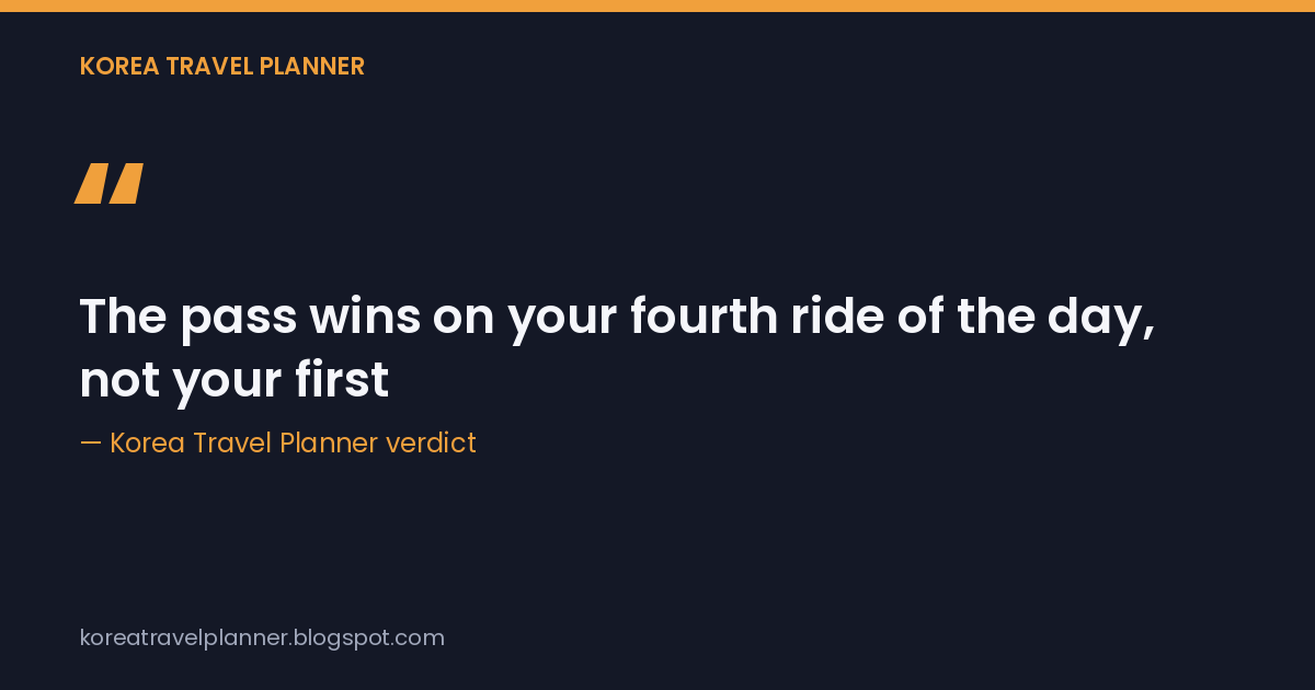 The pass wins on your fourth ride of the day, not your first