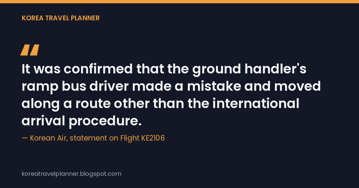 Korean Air's statement on the ramp bus error