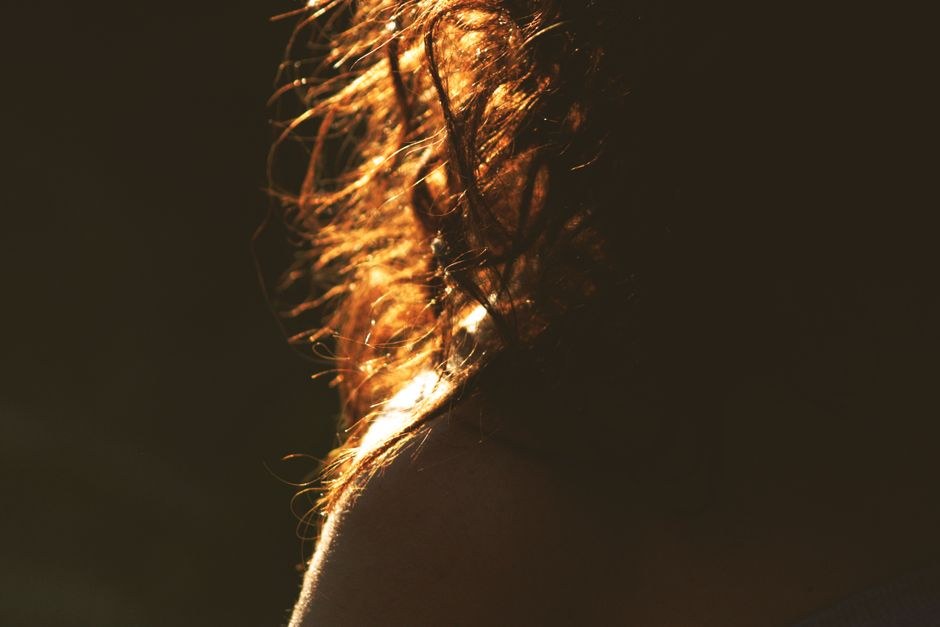 Sunlit curly hair seen from behind, photo by George Shervashidze on Pexels.