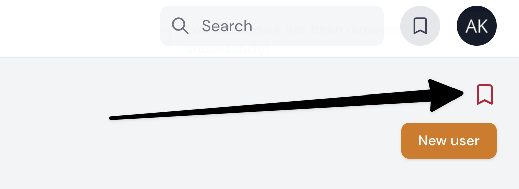 Screen shot of Filament User Menu