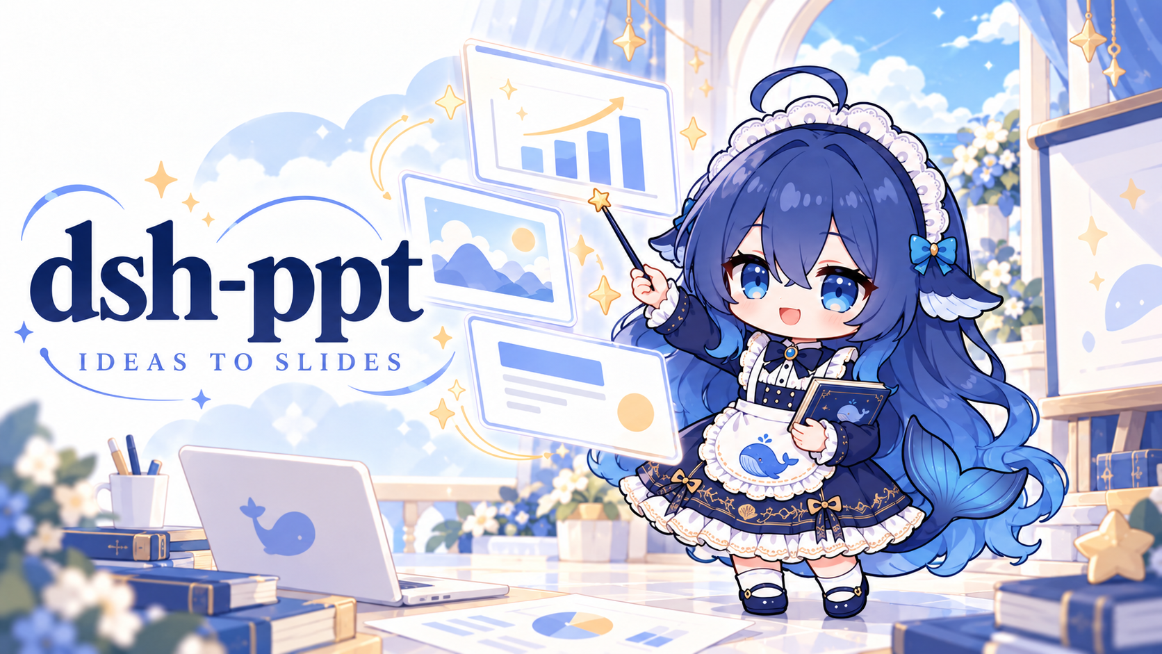 dsh-ppt 鲸鱼娘插件封面