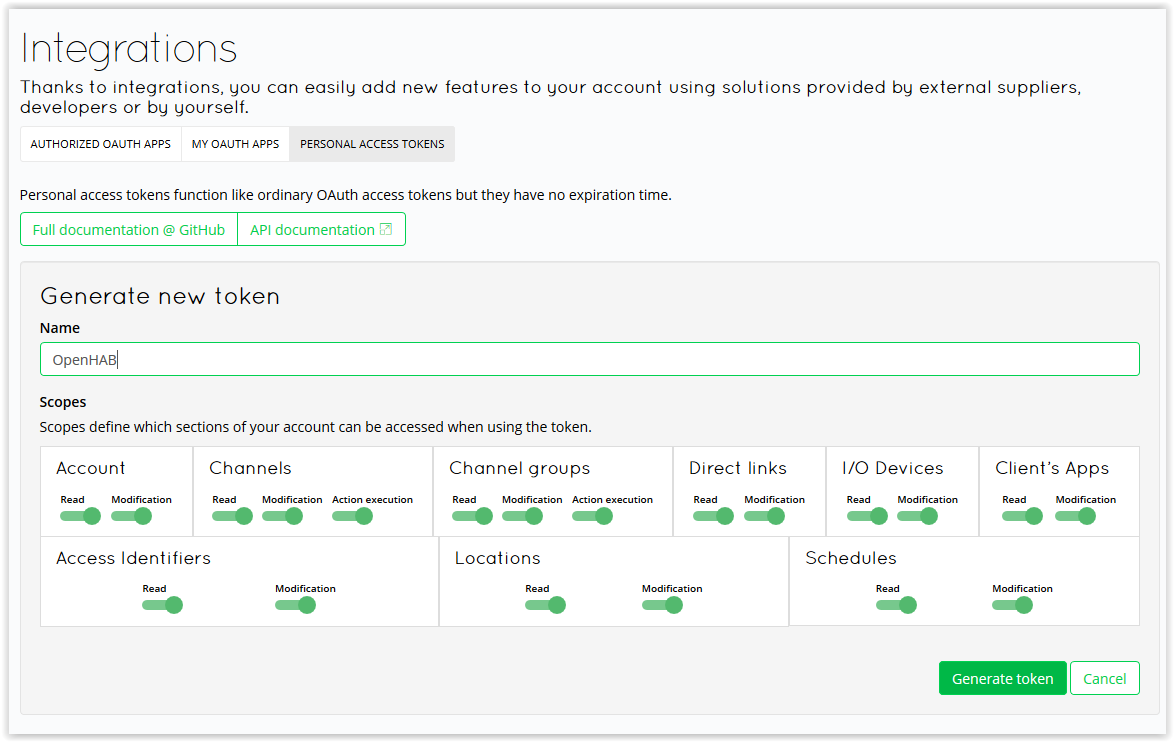 Generate Token