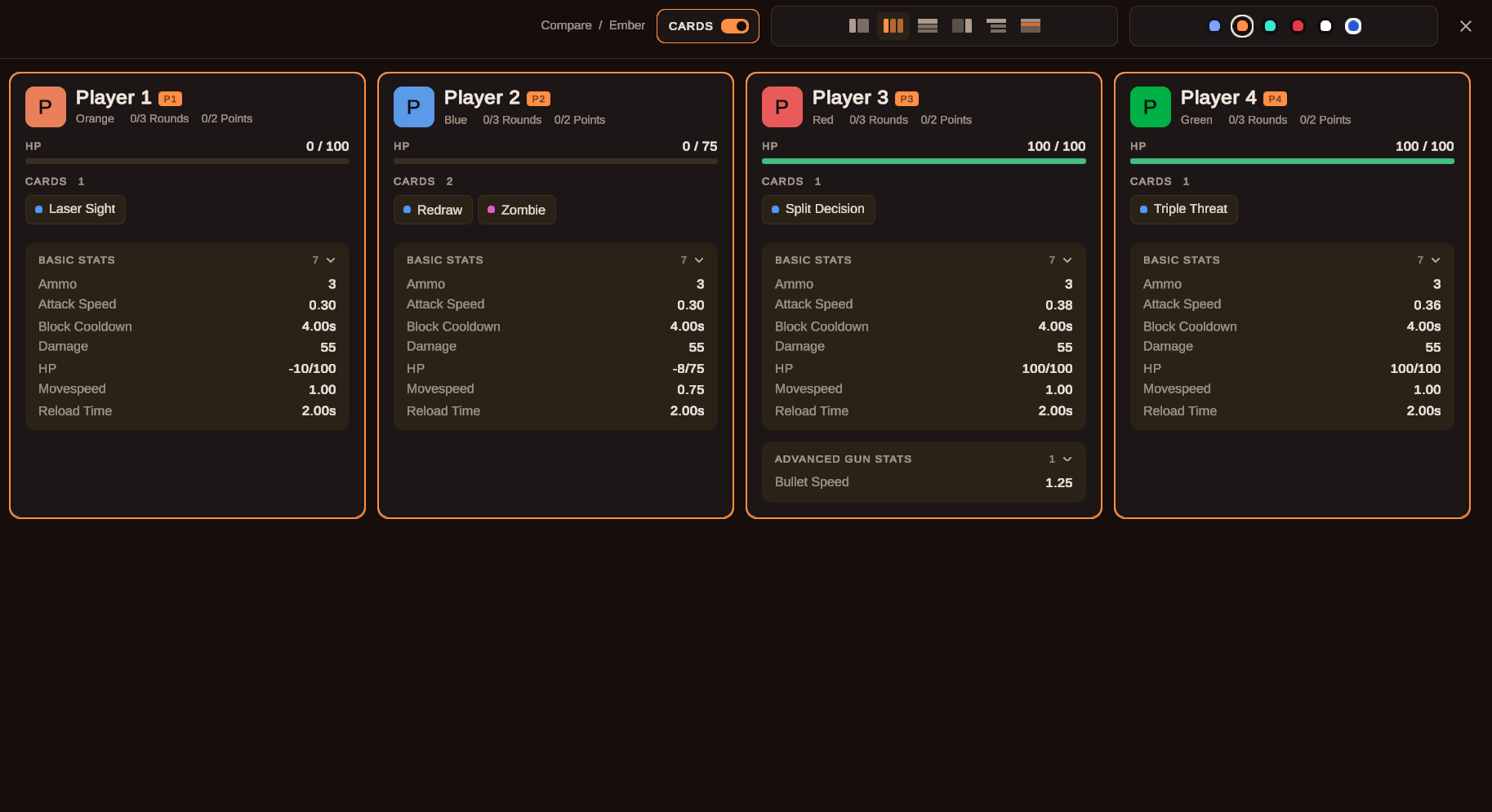 Compare layout