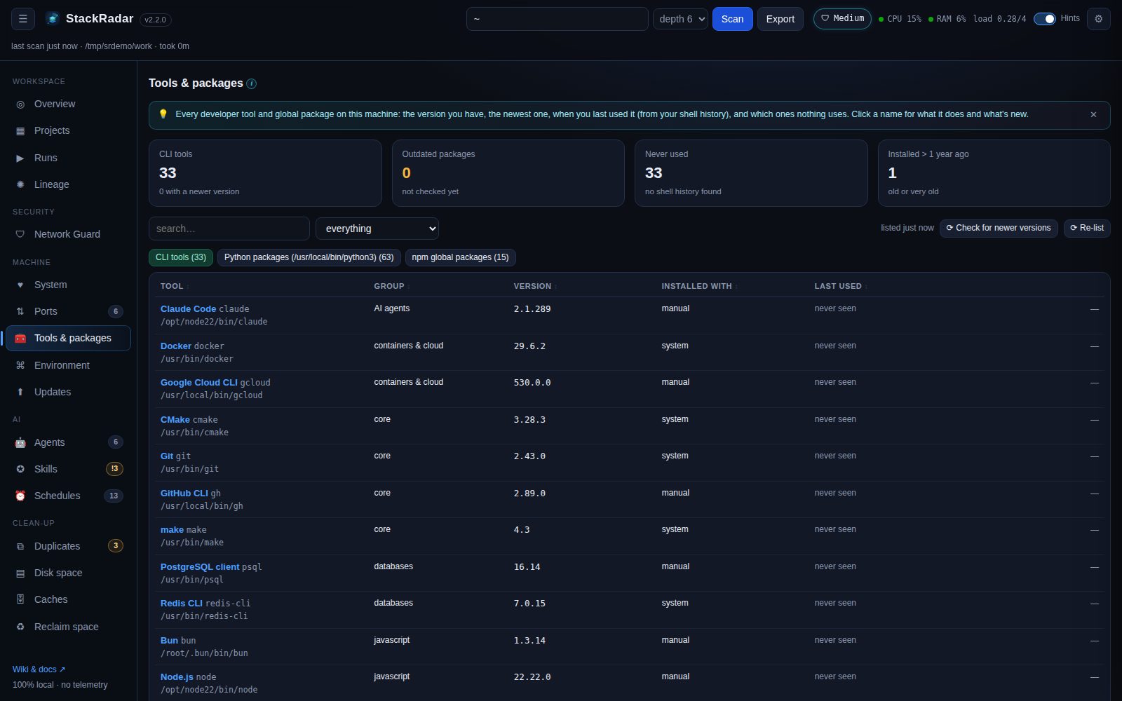 Tools & packages