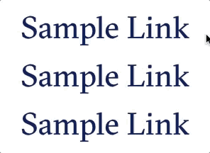 Example of sketch-outline in action. A cursor hovers over links that read "Sample Link" and a hand-drawn box appears when the link is hovered.
