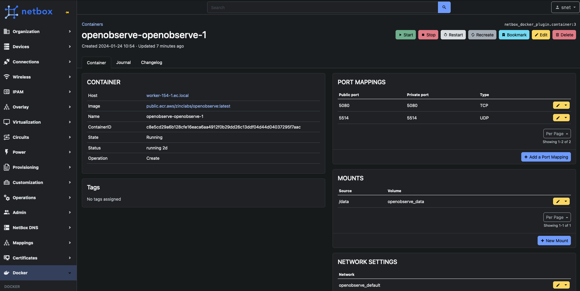UI Container view with dependencies
