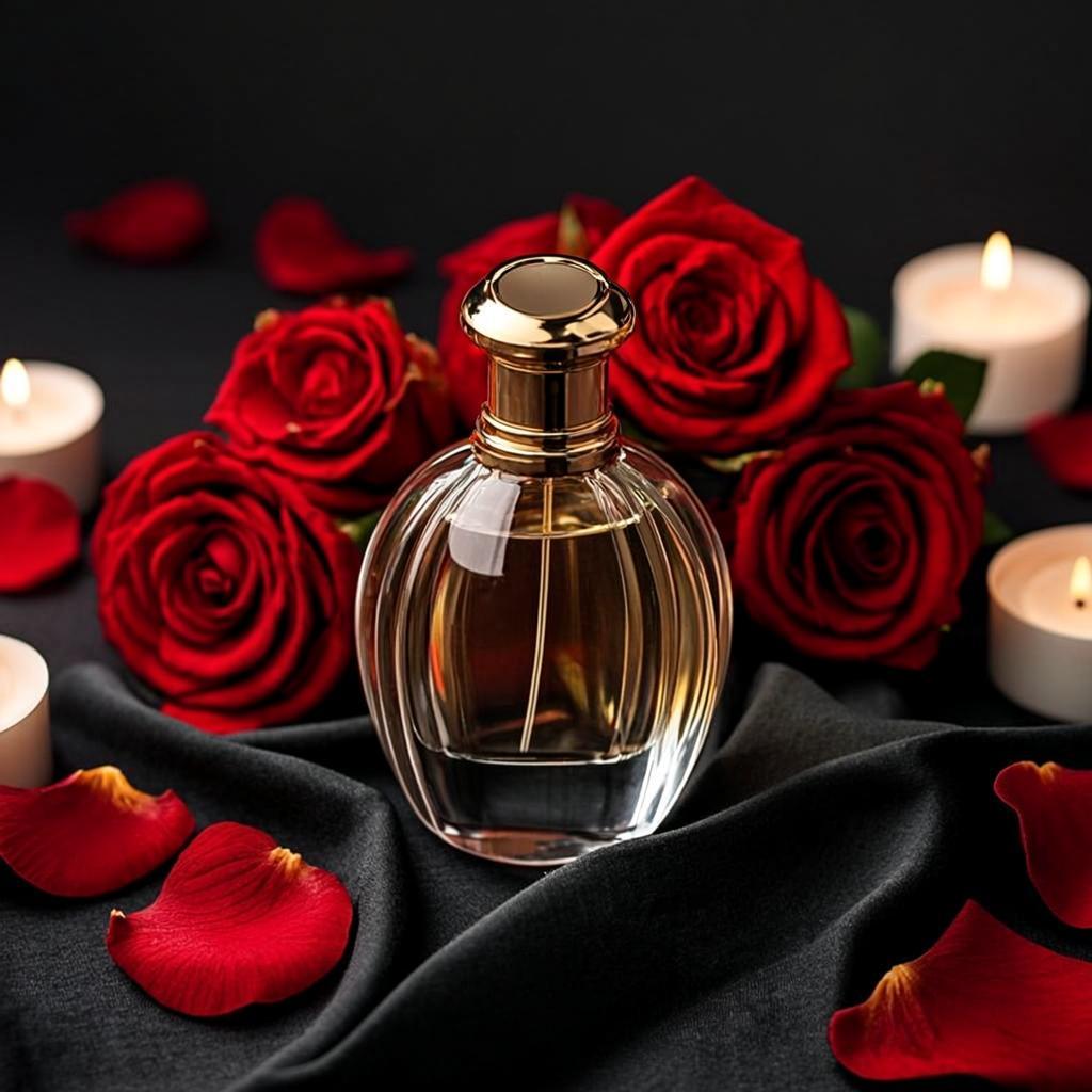 Anniversary fragrance gift with roses