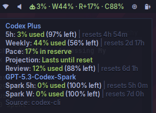 Hypr CodexBar preview