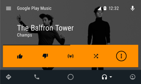 Audio app in day mode