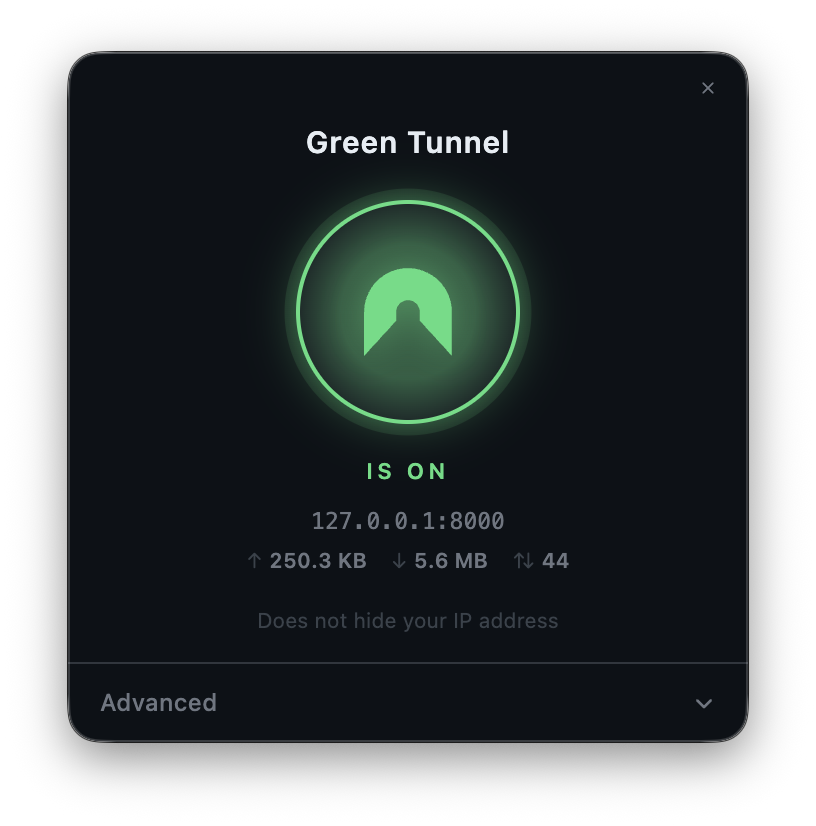 GreenTunnel desktop app