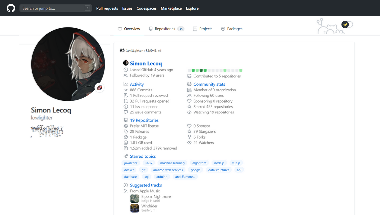 GitHub Profile Example