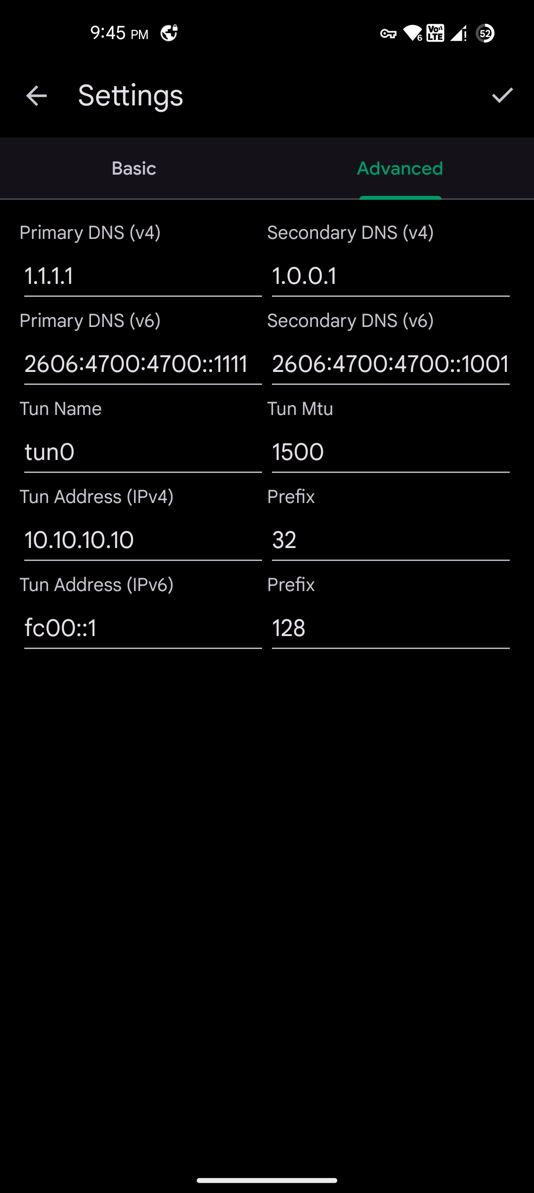 SettingsActivity: Advanced Tab