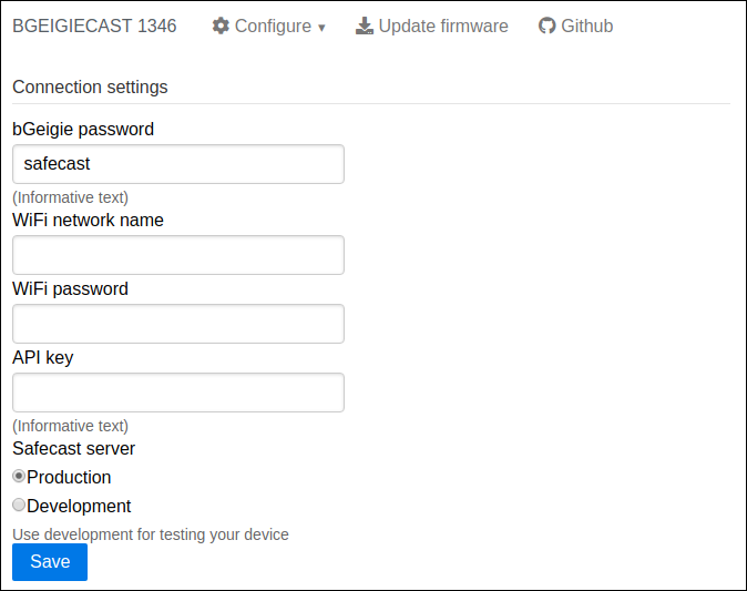 Image: Connection settings