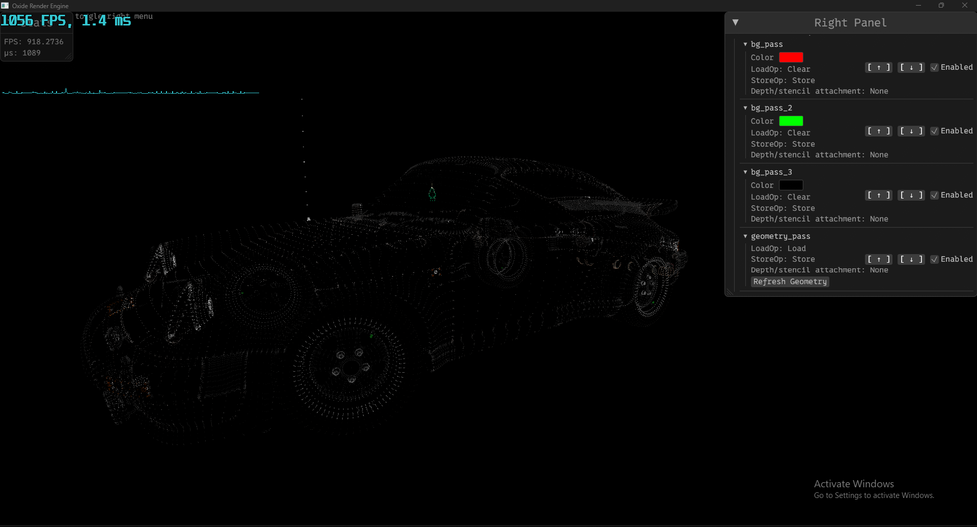 Stylized car rendered using the Oxide Render Engine