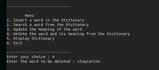 GitHub - rajaSahil/Dictionary: A Dictionary implemented in C++ Language.