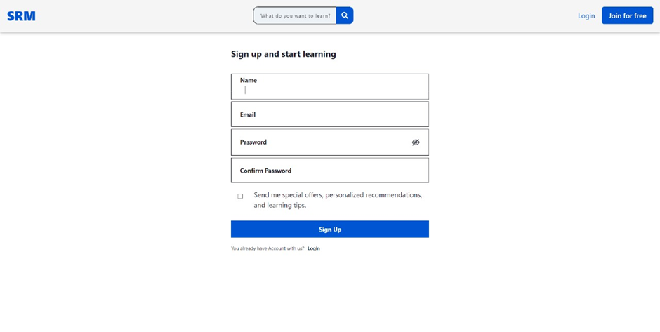 Sign Up Page