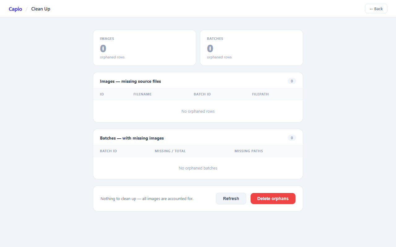 Clean Up page