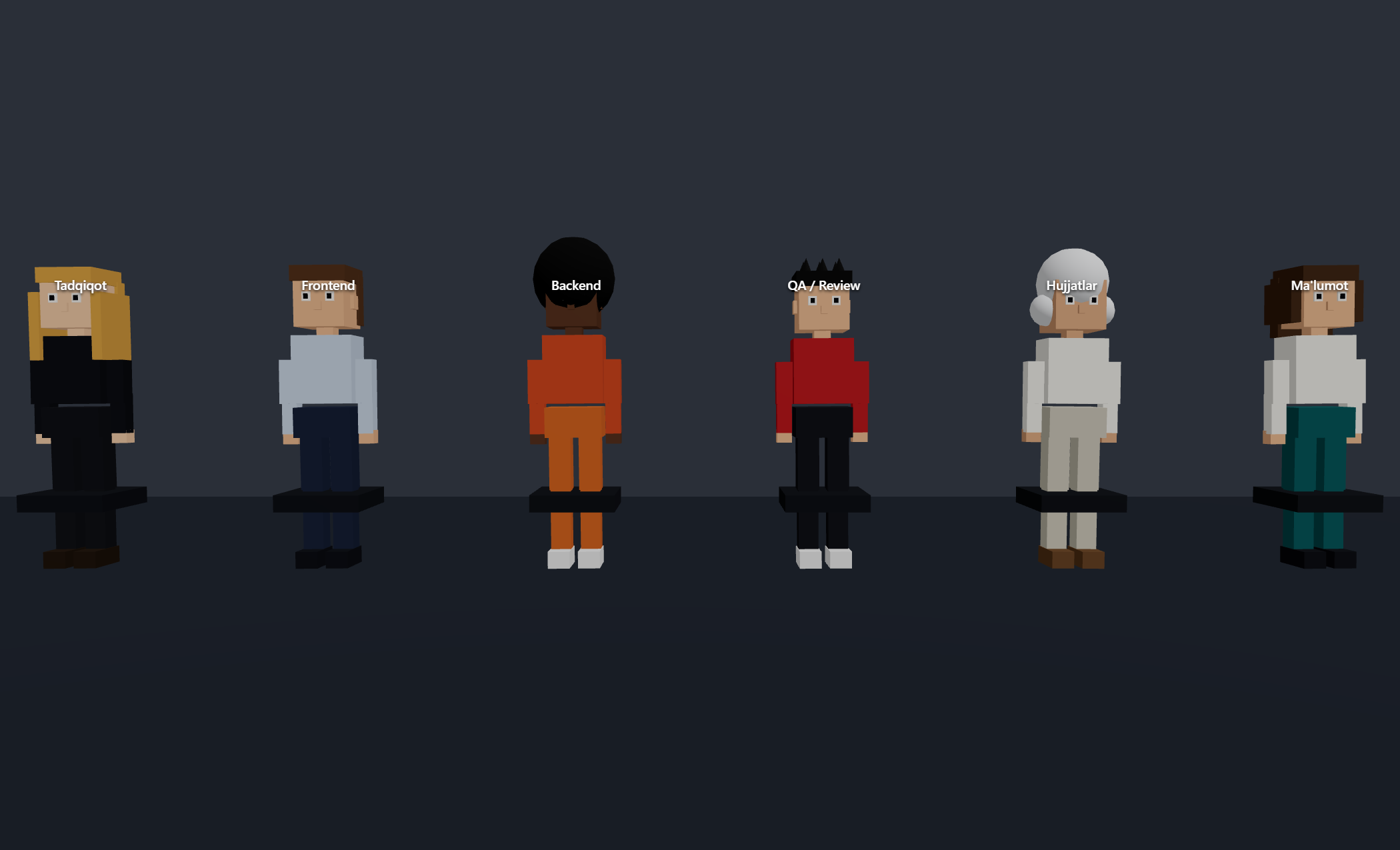 Voxel agent characters