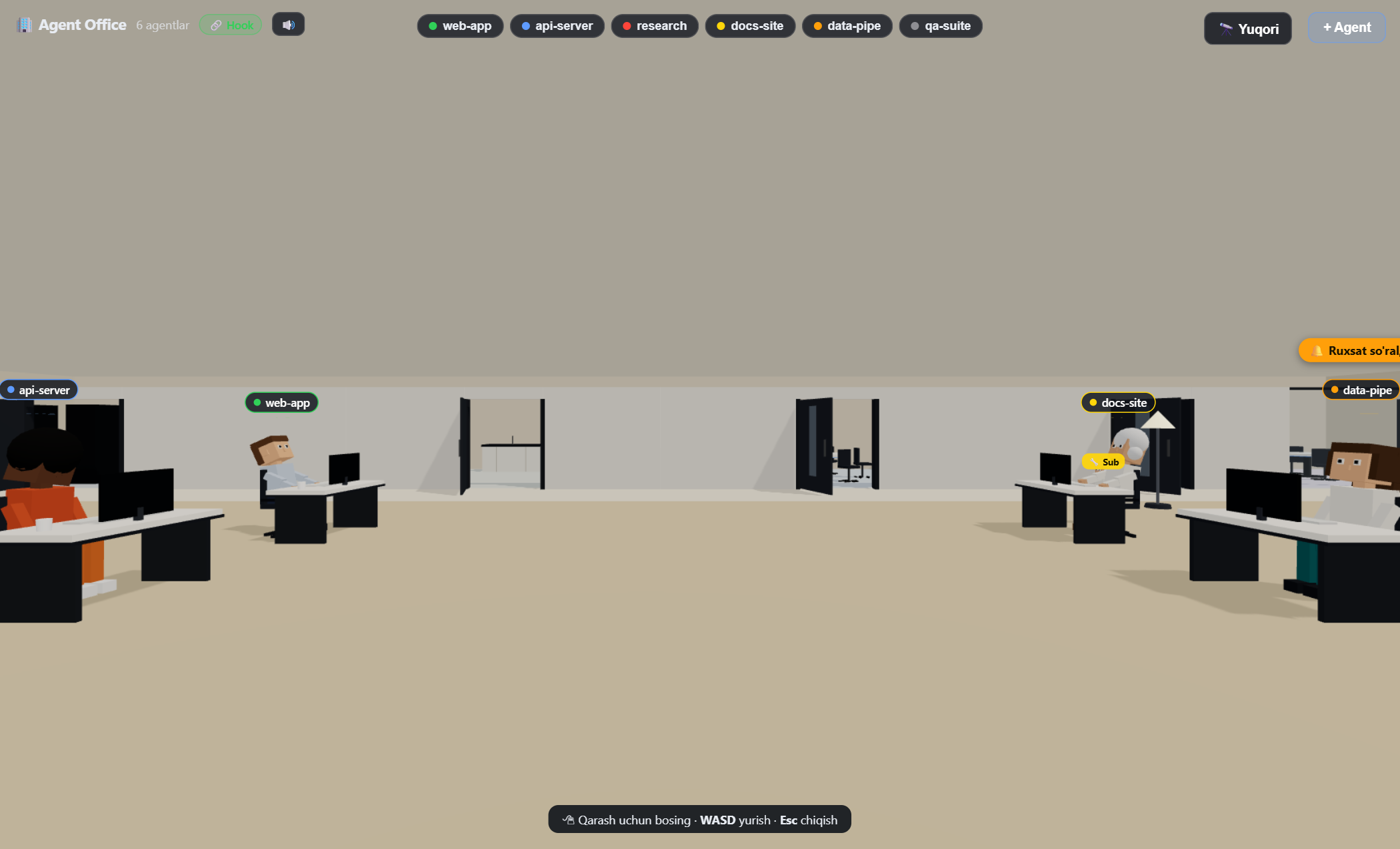 First-person walk-around