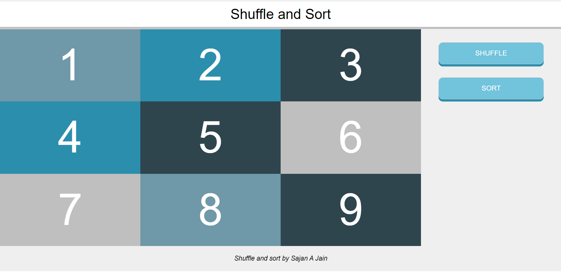 shuffle array javascript | simple example code ... GitHub - SajanJainSJ/shuffle-and-sort-coding-exercise: This project ...