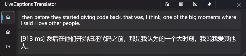 Preview of LiveCaptions Translator