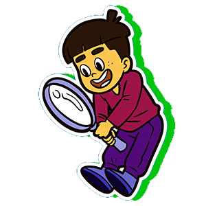 Niño con lupa