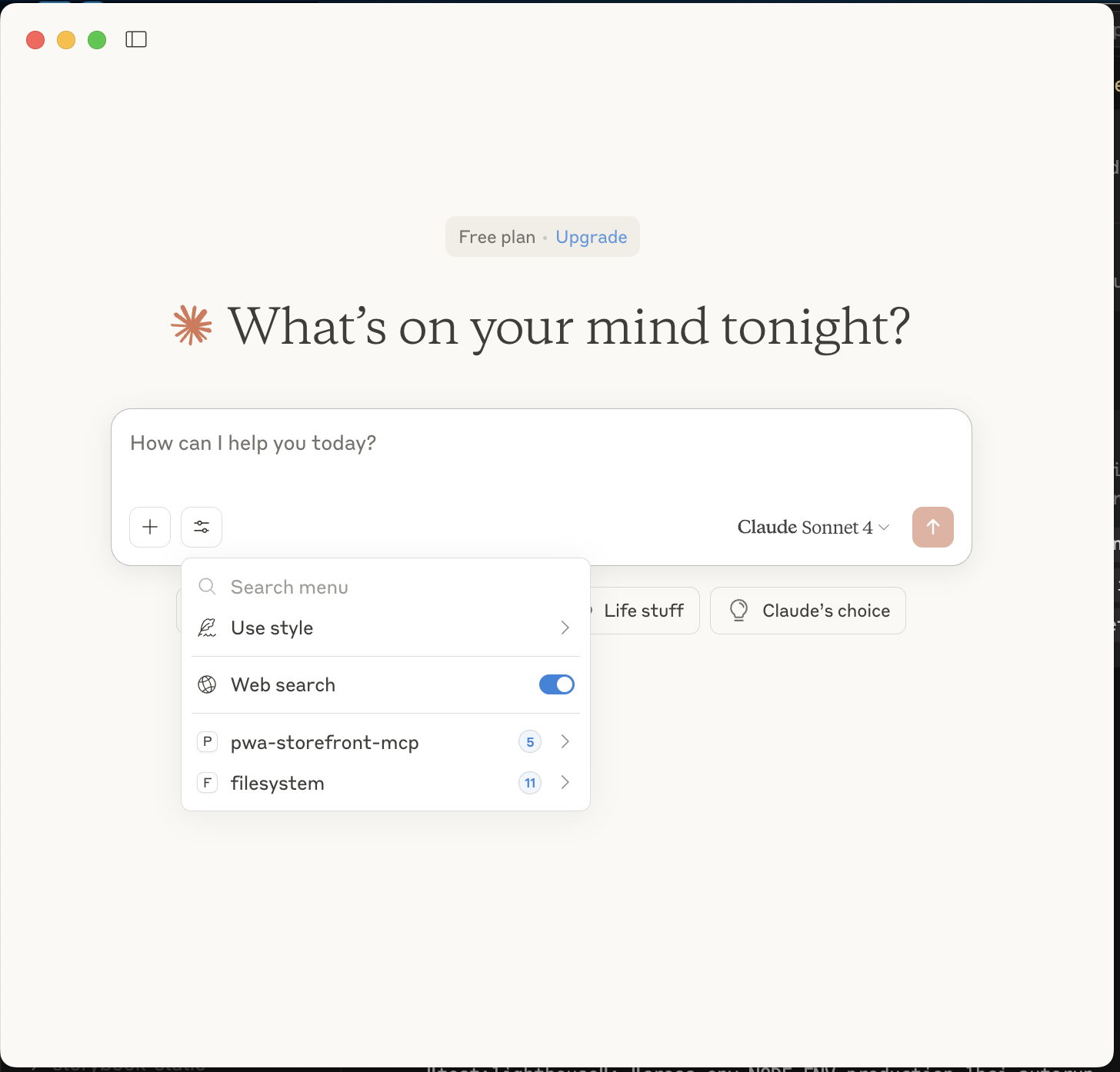 Claude MCP Tools Screenshot