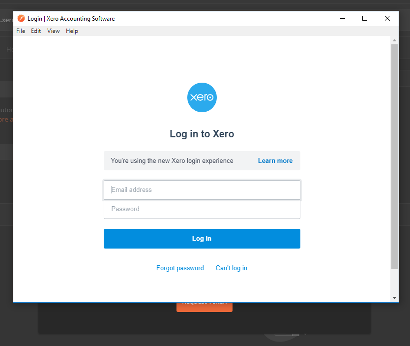 Login to Xero